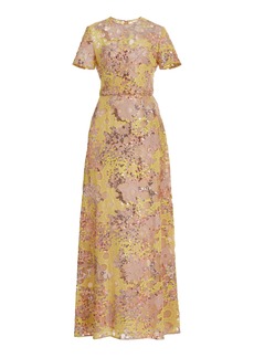 Elie Saab - Embroidered Tulle Maxi Dress - Multi - FR 36 - Moda Operandi