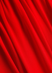 Elie Saab - Gathered silk crepe de chine midi dress - Red - FR 42