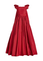 Elie Saab - Off-The-Shoulder Taffeta Ball Gown - Red - FR 40 - Moda Operandi