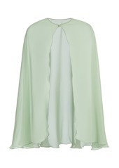 Elie Saab - Silk Cape - Turquoise - FR 36 - Moda Operandi