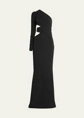 Elie Saab One-Shoulder Cutout Trumpet Dress