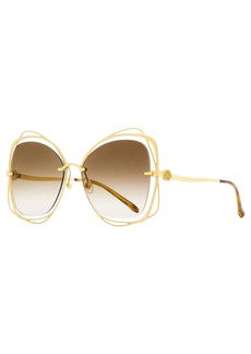 Elie Saab Women's Halo Sunglasses ES043/S J5GVU Gold/Havana 59mm