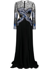 Elie Saab long-sleeved sequinned gown