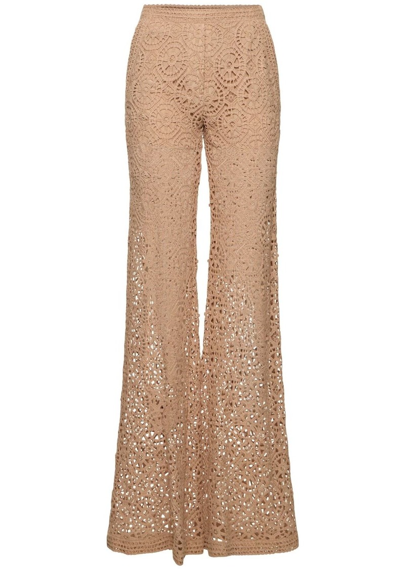 Elie Saab Macramé Flared Pants