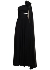 Elie Saab Silk Chiffon Long Dress