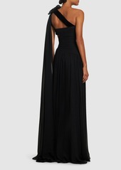 Elie Saab Silk Chiffon Long Dress