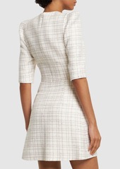 Elie Saab Tweed Mini Dress W/pockets