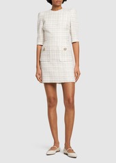 Elie Saab Tweed Mini Dress W/pockets