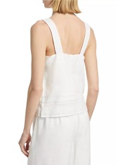 Elie Tahari Adelle Linen Tank Top