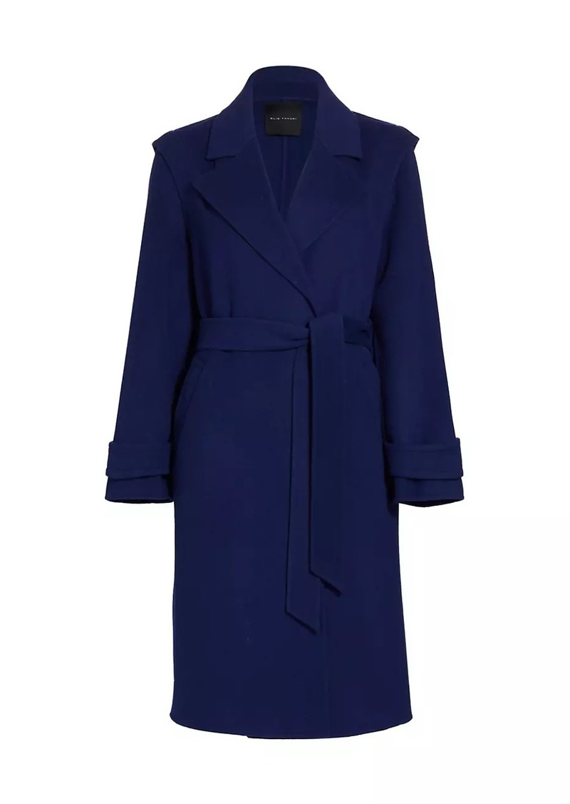 Elie Tahari Adi Belted Wool-Blend Coat