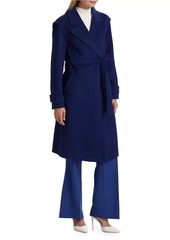 Elie Tahari Adi Belted Wool-Blend Coat