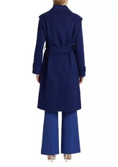 Elie Tahari Adi Belted Wool-Blend Coat