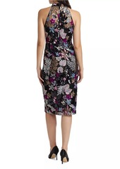 Elie Tahari Aldana Embellished Sleeveless Midi-Dress