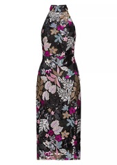 Elie Tahari Aldana Embellished Sleeveless Midi-Dress