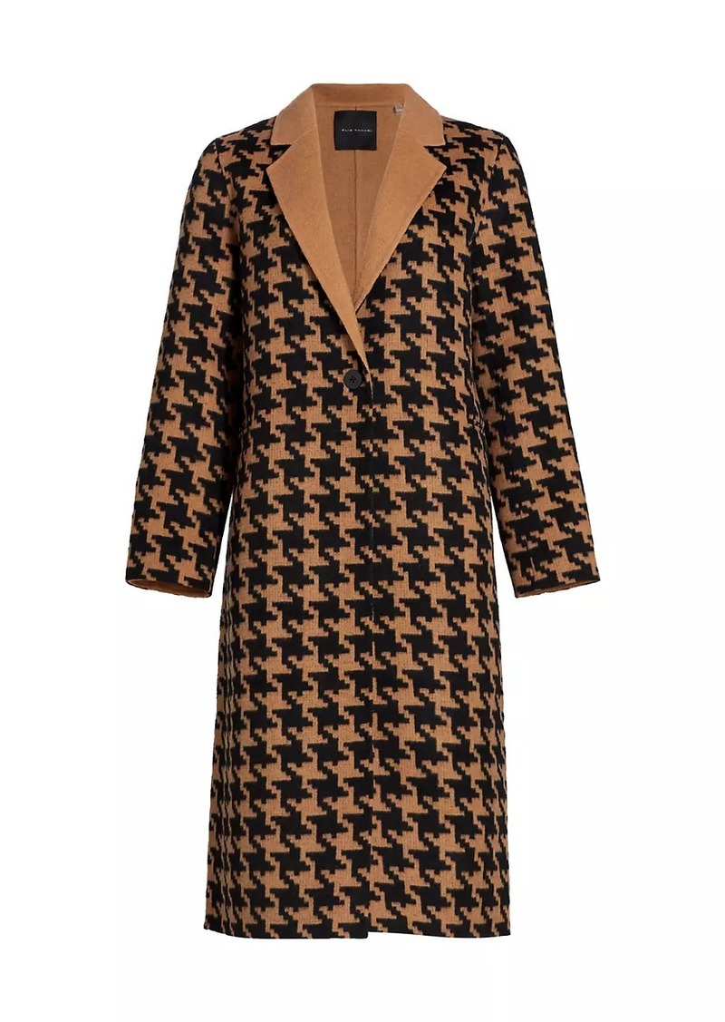 Elie Tahari Amar Houndstooth Wool-Blend Coat