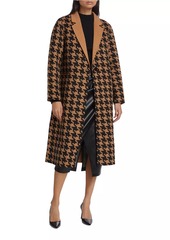 Elie Tahari Amar Houndstooth Wool-Blend Coat