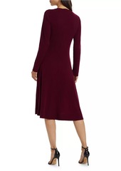 Elie Tahari Ashley Cashmere V-Neck Sweaterdress