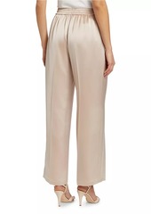 Elie Tahari Ashlynn Satin Cropped Wide-Leg Pants