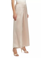 Elie Tahari Ashlynn Satin Cropped Wide-Leg Pants