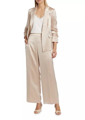 Elie Tahari Ashlynn Satin Cropped Wide-Leg Pants