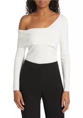 Elie Tahari Asymetrical Off-The-Shoulder Sweater