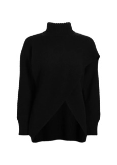 Elie Tahari Cross-Front Cashmere Sweater