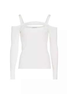 Elie Tahari Cut-Out Off-The-Shoulder Sweater