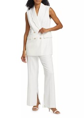 Elie Tahari Daniela Scallop-Lapel Sleeveless Blazer