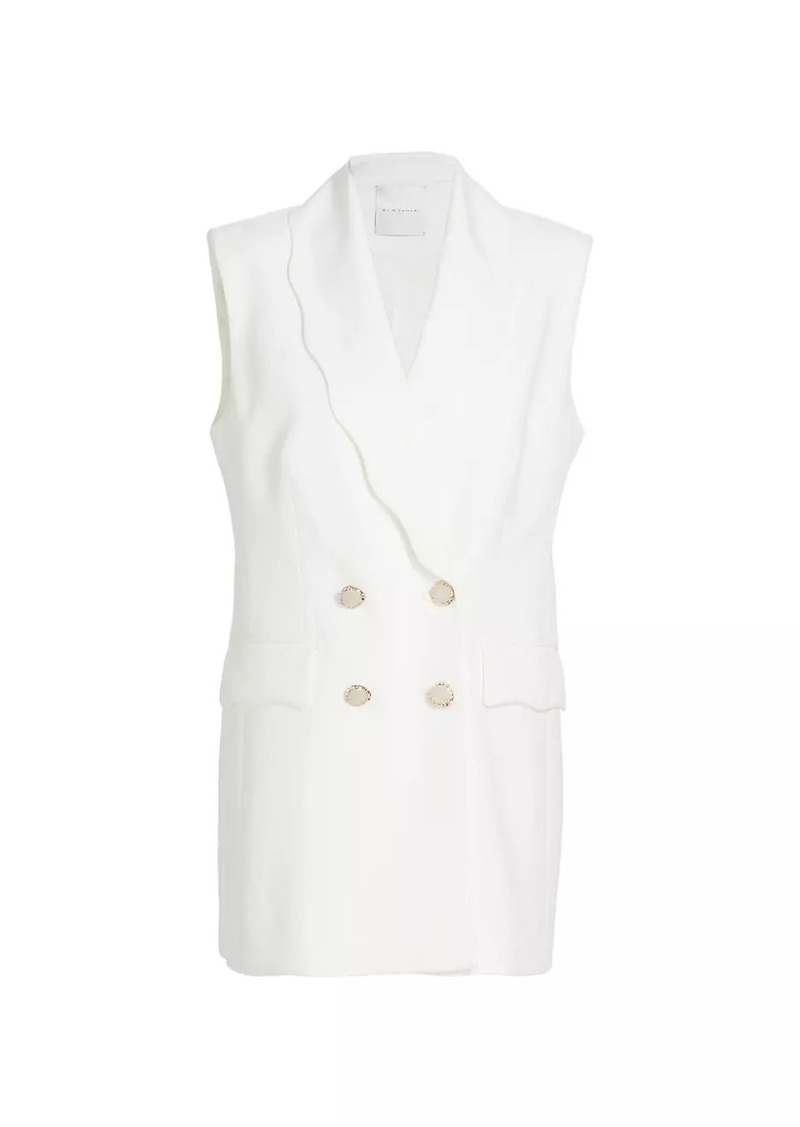 Elie Tahari Daniela Scallop-Lapel Sleeveless Blazer