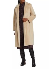 Elie Tahari Double-Breasted Faux Fur Coat