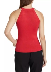 Elie Tahari Eliana Button Halter Tank