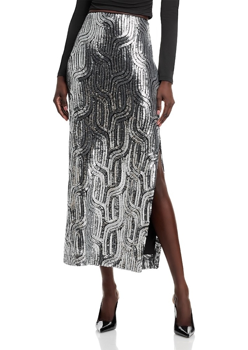 Elie Tahari Bella Sequin Maxi Skirt