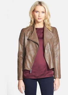 Elie Tahari 'Celeste' Asymmetrical Leather Moto Jacket