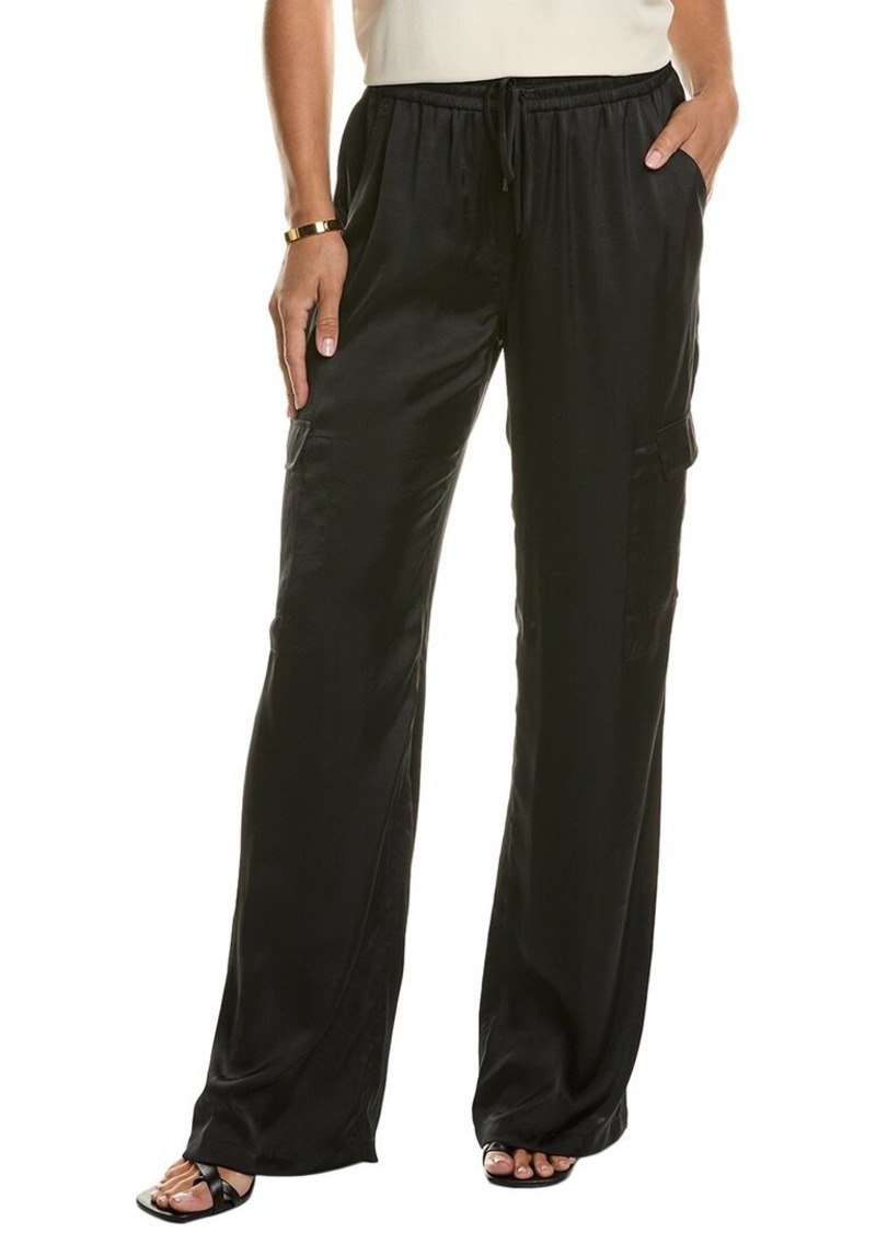 Elie Tahari Relaxed Satin Cargo Pant