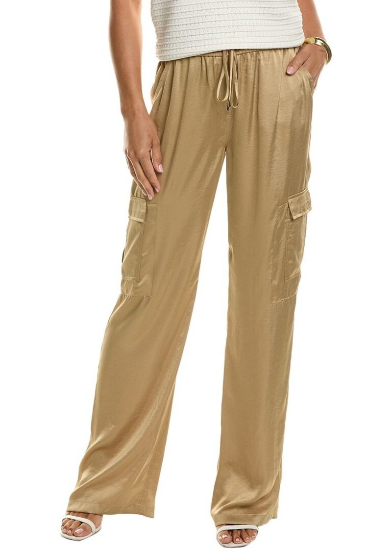 Elie Tahari Relaxed Satin Cargo Pant