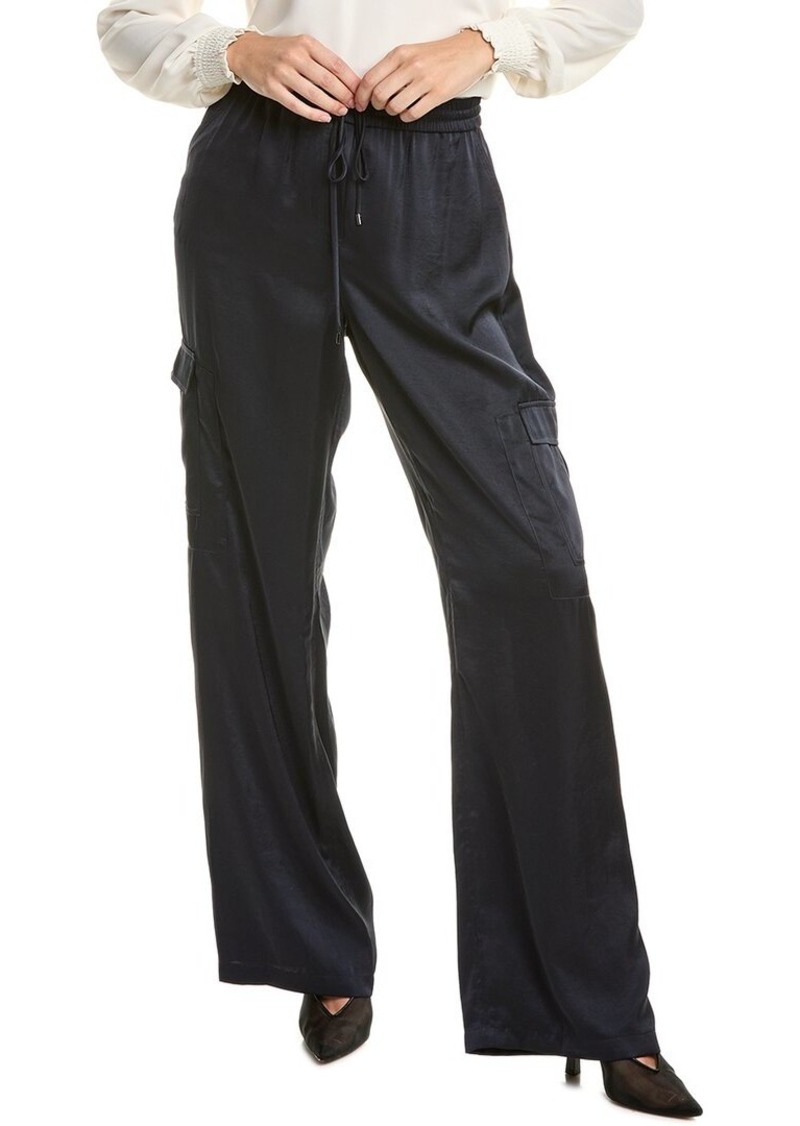 Elie Tahari Relaxed Satin Cargo Pant