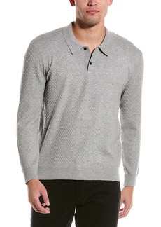 Elie Tahari Textured Wool-Blend Polo Shirt