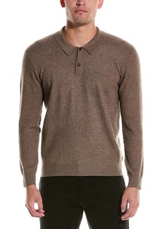 Elie Tahari Textured Wool-Blend Polo Shirt