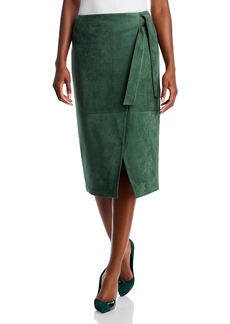 Elie Tahari The Danica Faux Suede Skirt