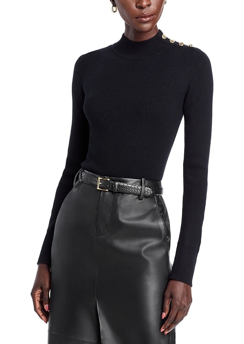 Elie Tahari The Naya Mock Neck Sweater