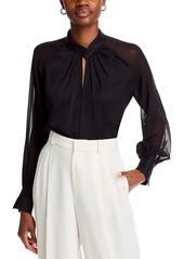 Elie Tahari The Valentine Silk Blend Blouse