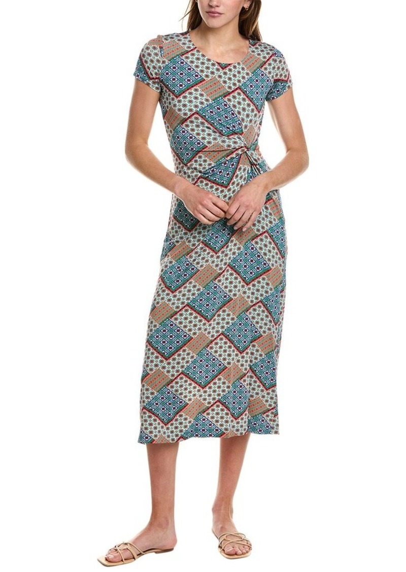 Elie Tahari Twisted Front Midi Dress