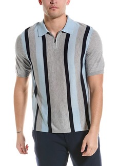 Elie Tahari Vertical Stripe Cashmere-Blend Polo Shirt