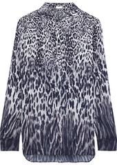 Elie Tahari Woman Ingunn Leopard-print Crepe De Chine Shirt Animal Print
