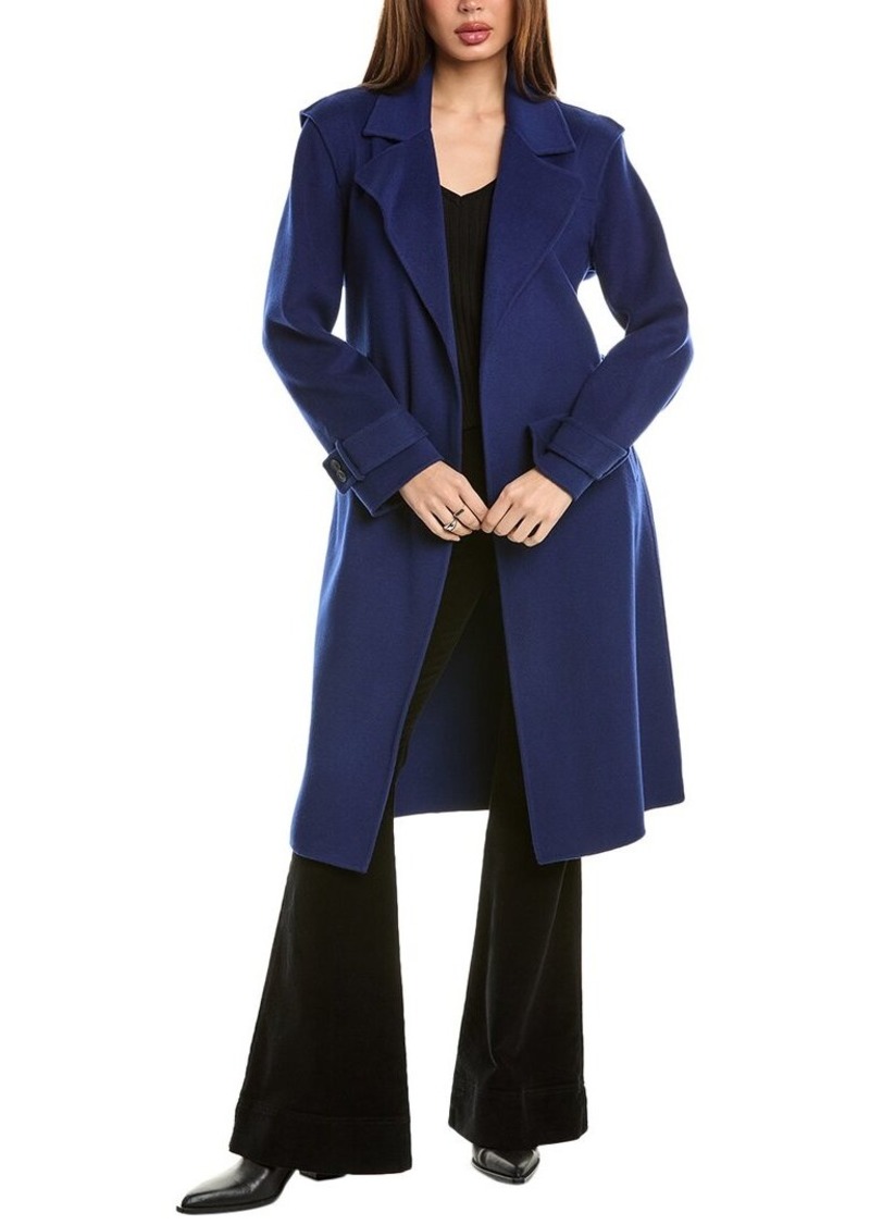 Elie Tahari Wool & Cashmere-Blend Wrap Coat