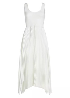 Elie Tahari The Mave Pleated Knit Midi-Dress