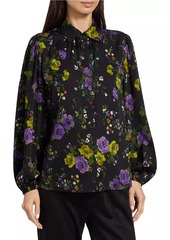 Elie Tahari Farrah Floral Silk-Blend Blouse