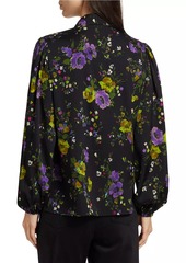 Elie Tahari Farrah Floral Silk-Blend Blouse