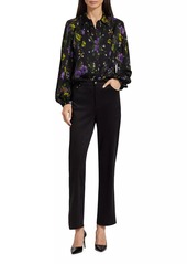 Elie Tahari Farrah Floral Silk-Blend Blouse