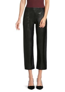 Elie Tahari Faux Leather Cropped Pants